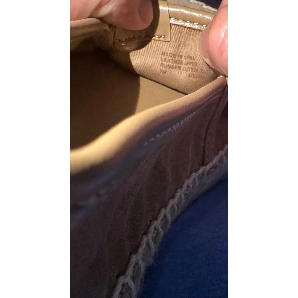 Michael Kors Suede Espadrille Flats Tan Slip On Shoes Women 7M